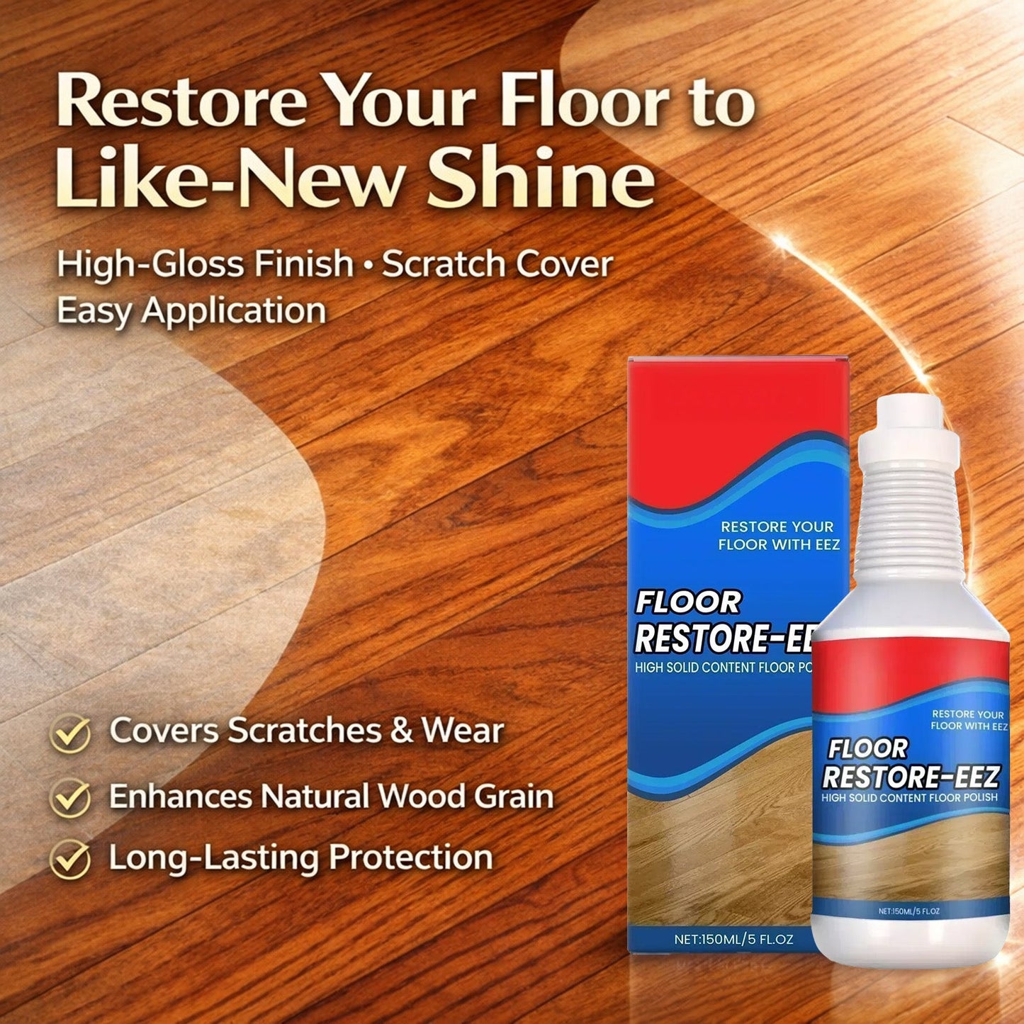 Ajaxfit™ Floor Restorer – Fast-drying, non-toxic shine. ✨
