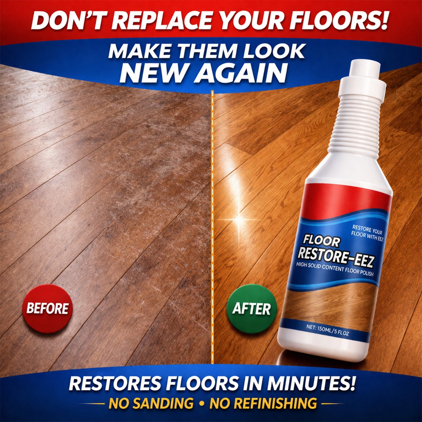 Ajaxfit™ Floor Restorer – Fast-drying, non-toxic shine. ✨